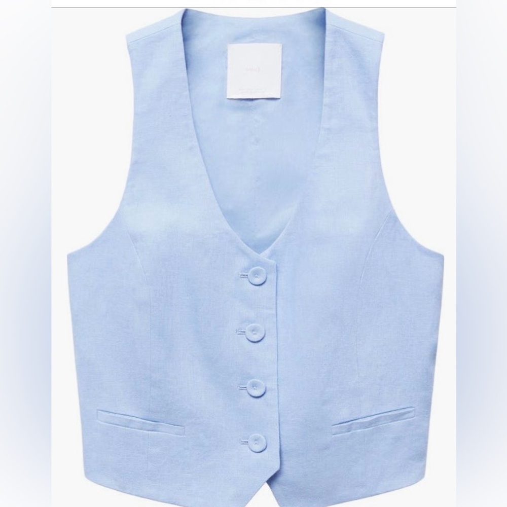 Mango Linen Suit Vest (Size Medium) NWT